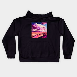 Pink Desert Clouds Kids Hoodie